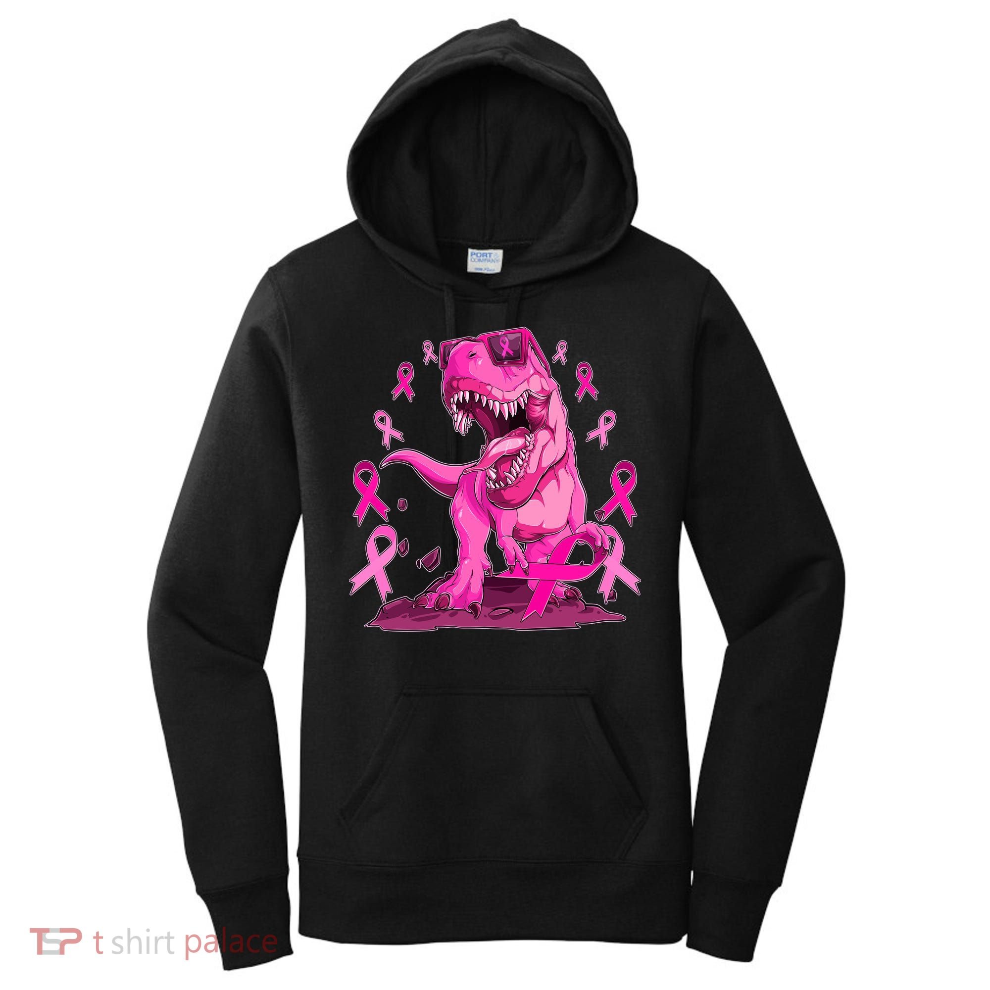 Breast Cancer Awareness Wear Pink Trex Dinosaur Women's Hoodie