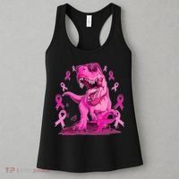 Breast Cancer Awareness Wear Pink Trex Dinosaur Women's Tank Top thumb 3