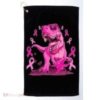 Breast Cancer Awareness Wear Pink Trex Dinosaur Golf Towel thumb 0