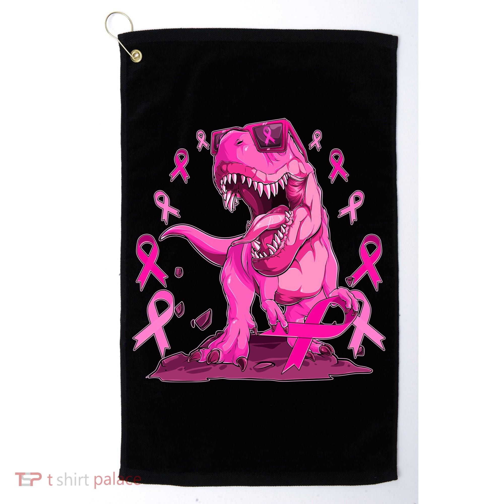 Breast Cancer Awareness Wear Pink Trex Dinosaur Golf Towel