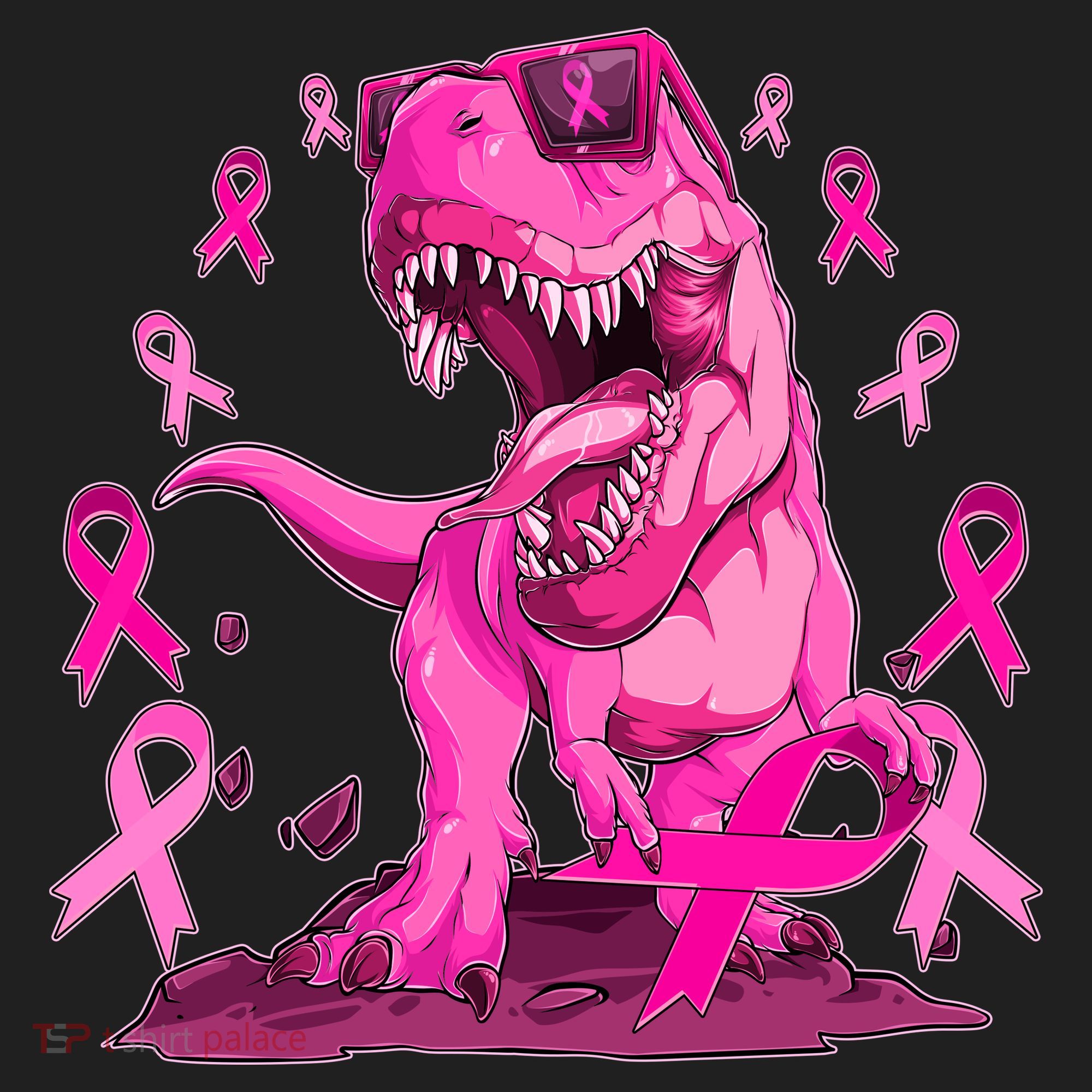 Breast Cancer Awareness Wear Pink Trex Dinosaur Golf Towel