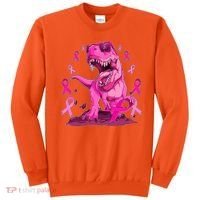 Breast Cancer Awareness Wear Pink Trex Dinosaur Sweatshirt thumb 0