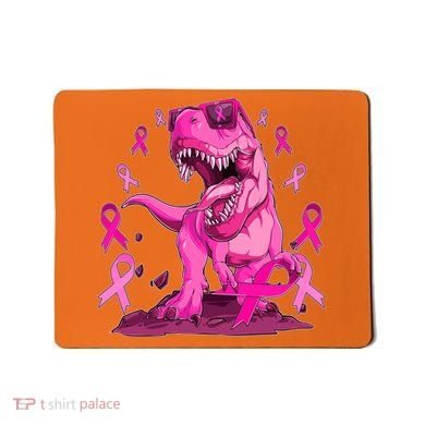 Breast Cancer Awareness Wear Pink Trex Dinosaur Mousepad