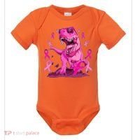 Breast Cancer Awareness Wear Pink Trex Dinosaur Baby Bodysuit thumb 0