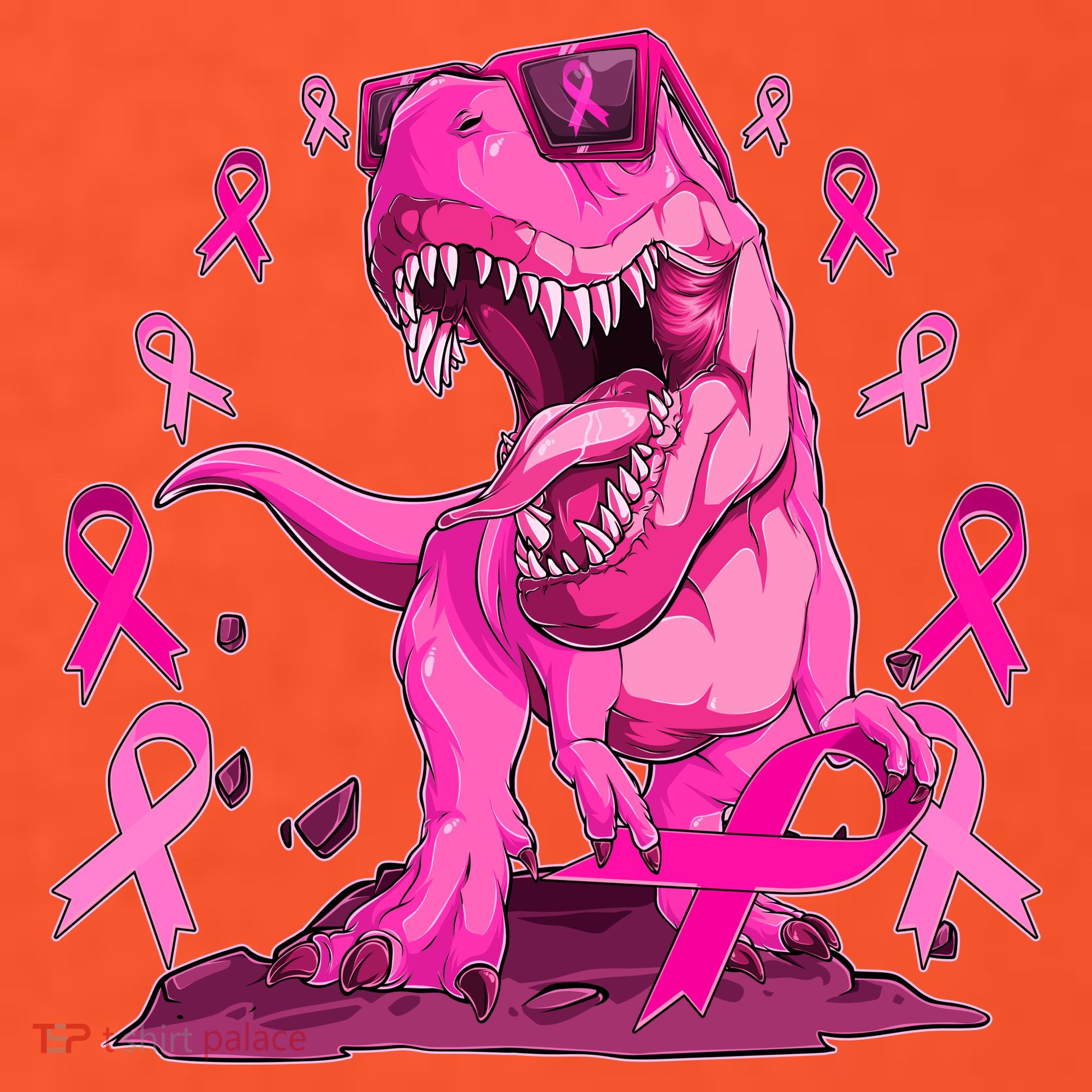Breast Cancer Awareness Wear Pink Trex Dinosaur Hat