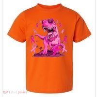 Breast Cancer Awareness Wear Pink Trex Dinosaur Toddler T-Shirt thumb 0