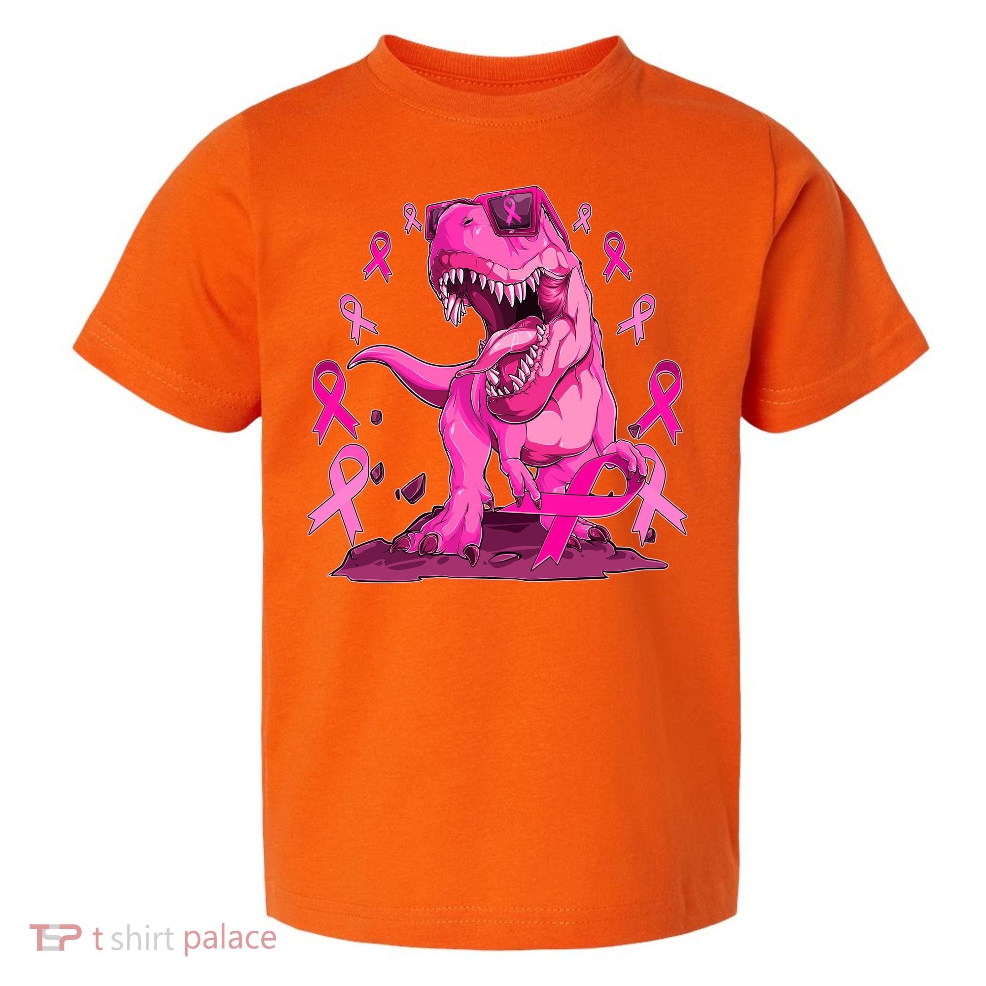 Breast Cancer Awareness Wear Pink Trex Dinosaur Toddler T-Shirt