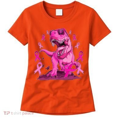 Breast Cancer Awareness Wear Pink Trex Dinosaur Women's T-Shirt