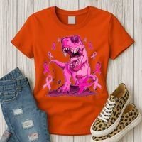 Breast Cancer Awareness Wear Pink Trex Dinosaur Women's T-Shirt thumb 3