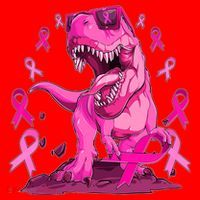 Breast Cancer Awareness Wear Pink Trex Dinosaur Santa Hat thumb 1