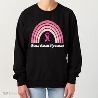 Breast Cancer Awareness Pink Rainbow Ribbon Women's Sweatshirt thumb 0