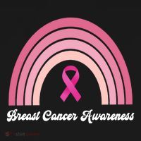 Breast Cancer Awareness Pink Rainbow Ribbon Women's Hoodie thumb 2