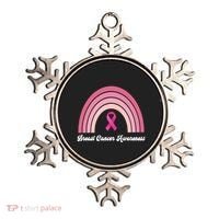 Breast Cancer Awareness Pink Rainbow Ribbon Ornament thumb 0