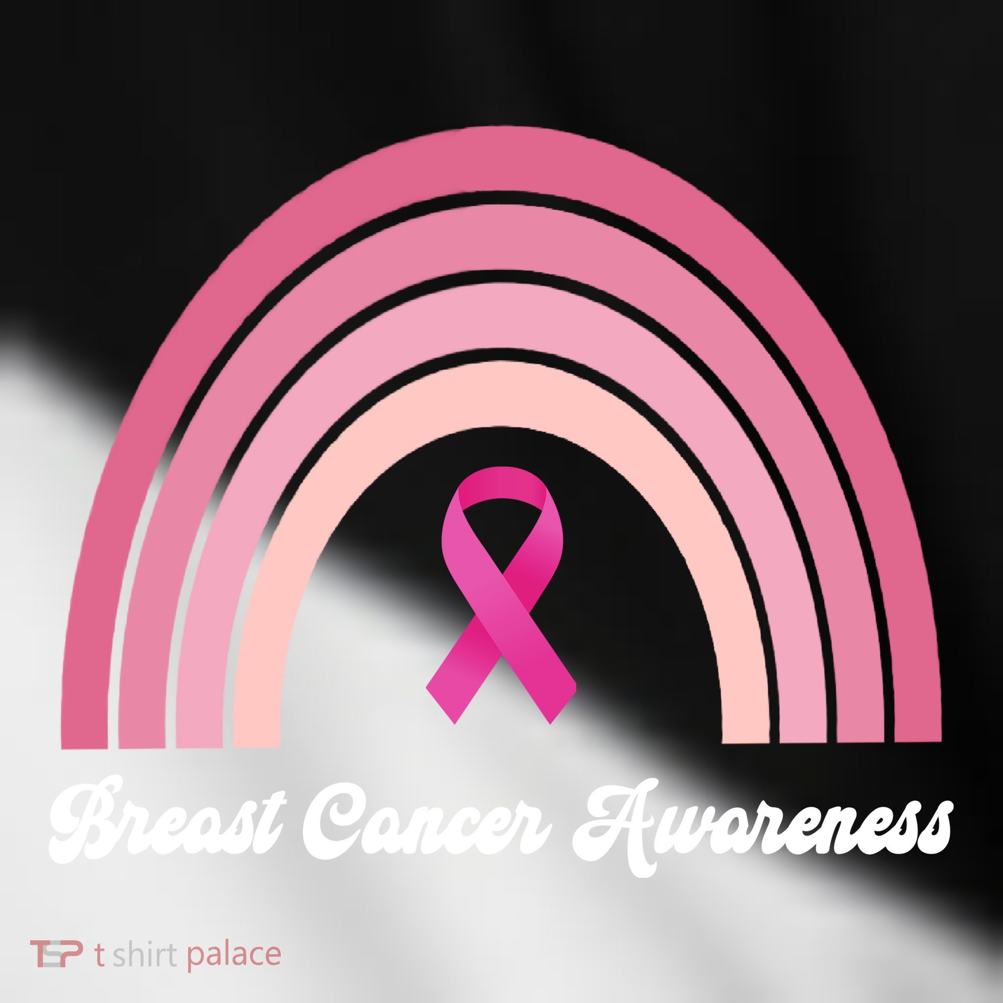 Breast Cancer Awareness Pink Rainbow Ribbon Toddler Fine Jersey T-Shirt
