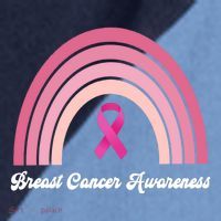 Breast Cancer Awareness Pink Rainbow Ribbon Raglan Baseball Sleeve Shirt thumb 2