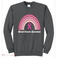 Breast Cancer Awareness Pink Rainbow Ribbon Sweatshirt thumb 0