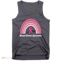 Breast Cancer Awareness Pink Rainbow Ribbon Tank Top thumb 0