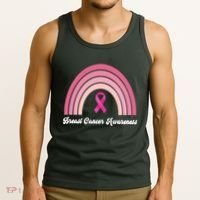 Breast Cancer Awareness Pink Rainbow Ribbon Tank Top thumb 3