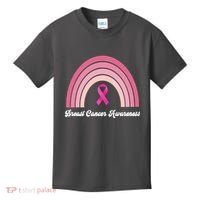 Breast Cancer Awareness Pink Rainbow Ribbon Kids T-Shirt thumb 0