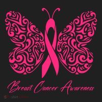 Breast Cancer Awareness Pink Butterfly Ribbon Beanie thumb 2