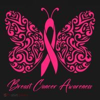Breast Cancer Awareness Pink Butterfly Ribbon Women's Hoodie thumb 2