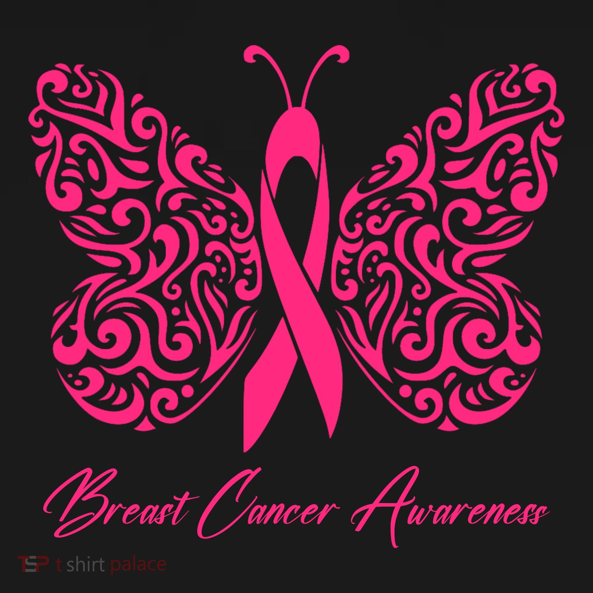 Breast Cancer Awareness Pink Butterfly Ribbon Women's Hoodie