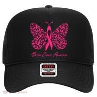 Breast Cancer Awareness Pink Butterfly Ribbon Hat thumb 0
