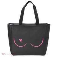 Breast Cancer Awareness Breast Heart Tote Bag thumb 0