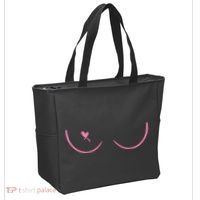 Breast Cancer Awareness Breast Heart Tote Bag thumb 2