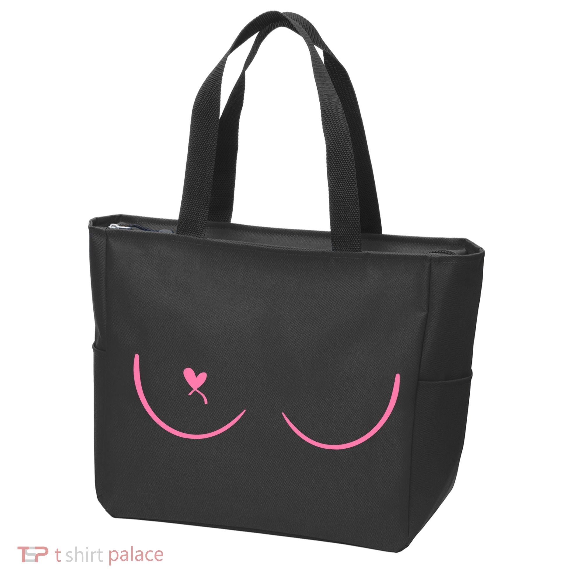 Breast Cancer Awareness Breast Heart Tote Bag