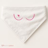 Breast Cancer Awareness Breast Heart USA-Made Doggie Bandana thumb 0