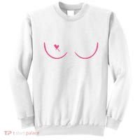 Breast Cancer Awareness Breast Heart Sweatshirt thumb 0
