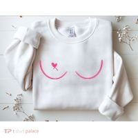 Breast Cancer Awareness Breast Heart Sweatshirt thumb 2