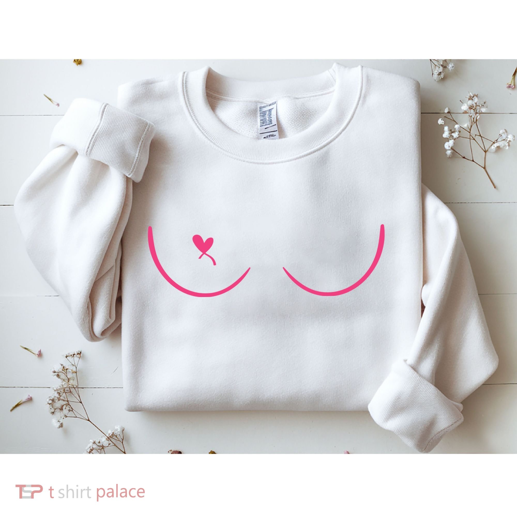 Breast Cancer Awareness Breast Heart Sweatshirt