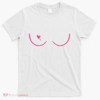 Breast Cancer Awareness Breast Heart T-Shirt thumb 0