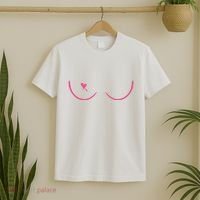 Breast Cancer Awareness Breast Heart T-Shirt thumb 2