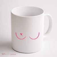 Breast Cancer Awareness Breast Heart Coffee Mug thumb 1