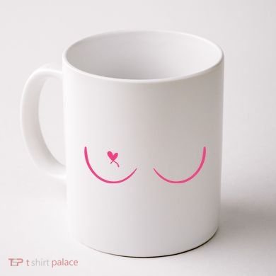 Breast Cancer Awareness Breast Heart Coffee Mug