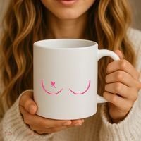 Breast Cancer Awareness Breast Heart Coffee Mug thumb 3