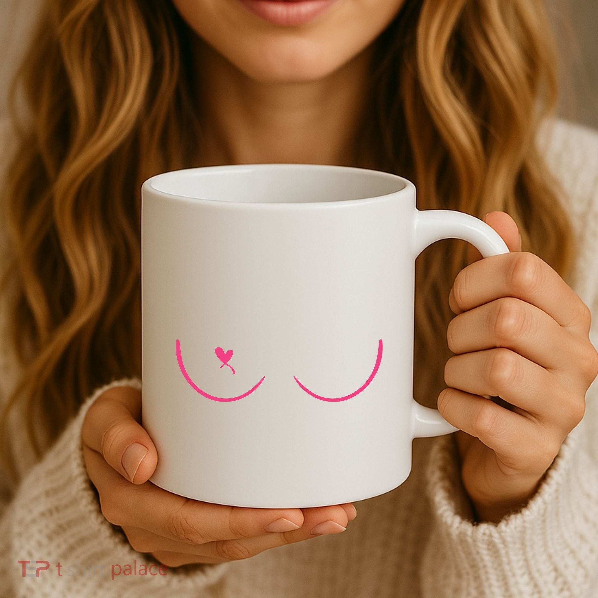 Breast Cancer Awareness Breast Heart Coffee Mug
