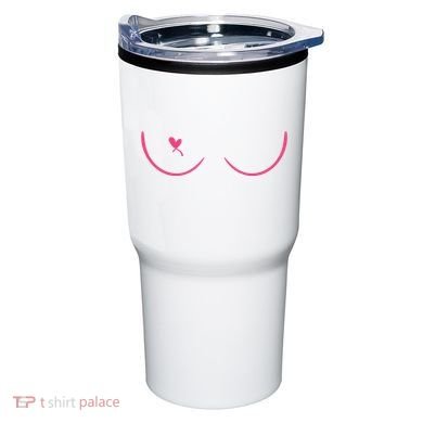 Breast Cancer Awareness Breast Heart Tumbler