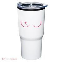 Breast Cancer Awareness Breast Heart Tumbler thumb 0