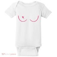 Breast Cancer Awareness Breast Heart Baby Bodysuit thumb 0