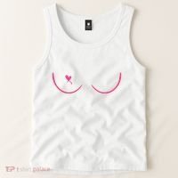 Breast Cancer Awareness Breast Heart Tank Top thumb 2