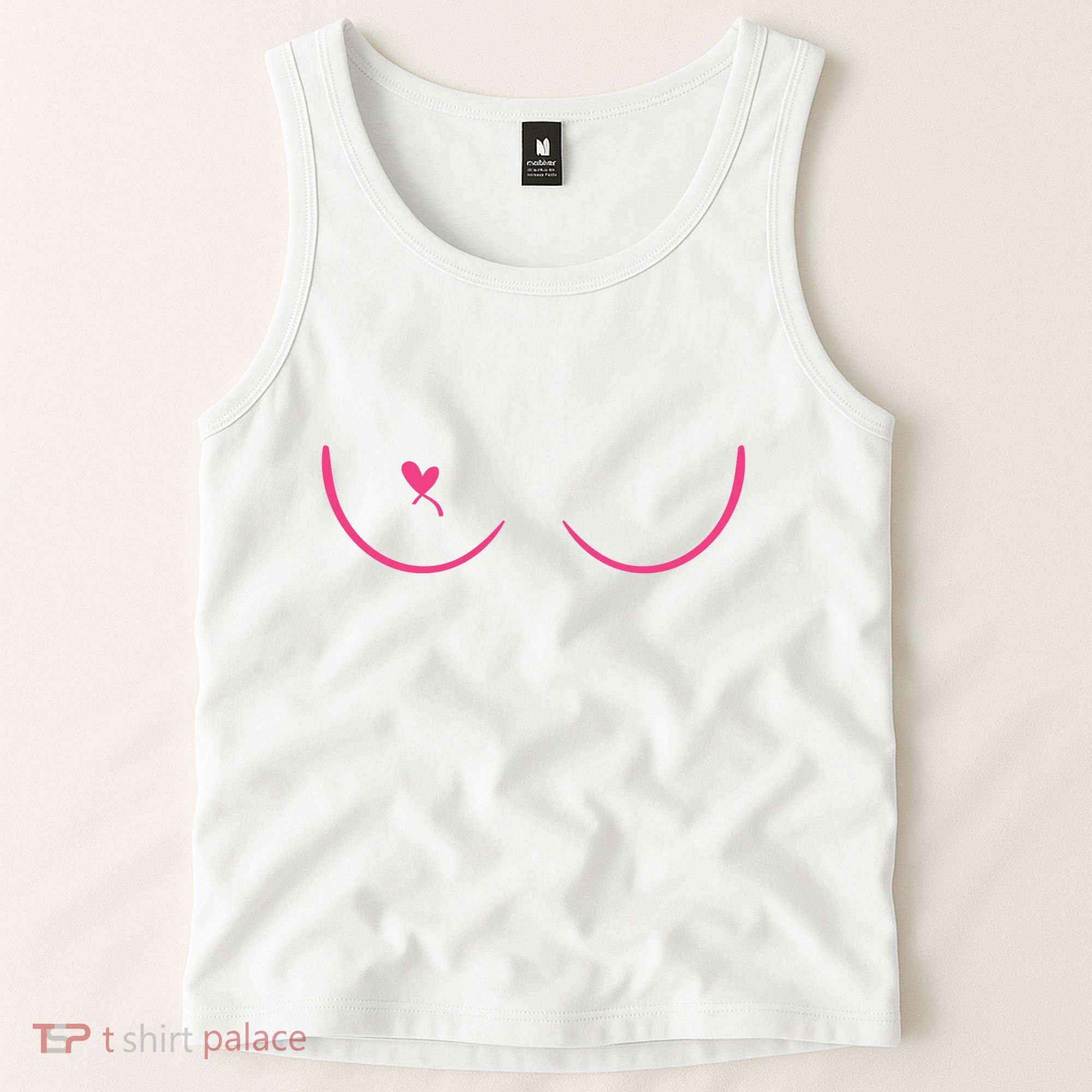 Breast Cancer Awareness Breast Heart Tank Top