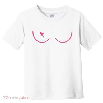Breast Cancer Awareness Breast Heart Toddler T-Shirt
