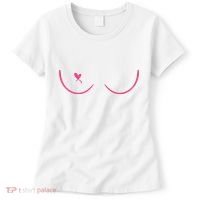 Breast Cancer Awareness Breast Heart Women's T-Shirt thumb 0
