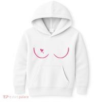 Breast Cancer Awareness Breast Heart Kids Hoodie thumb 0