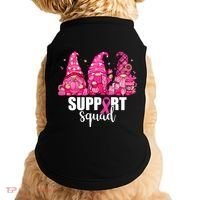 Breast Cancer Awareness Gnomes Support Squad Doggie Tank thumb 0