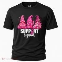 Breast Cancer Awareness Gnomes Support Squad Cooling Performance Crew T-Shirt thumb 0